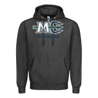 Charcoal Heather maine ice hockey Zipper Hoodie - linhVisuals