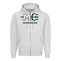 Dove Grey maine ice hockey Zipper Hoodie - linhVisuals