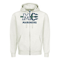Oatmeal Heather maine ice hockey Zipper Hoodie - linhVisuals