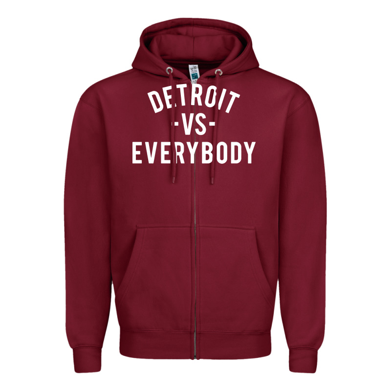 Det Roit Vs Everybody Zipper Hoodie by linhVisuals | Teevron