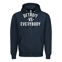 Navy det roit vs everybody Zipper Hoodie - linhVisuals
