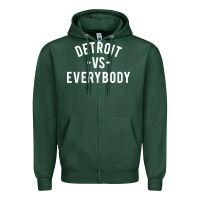 Sports Green det roit vs everybody Zipper Hoodie - linhVisuals