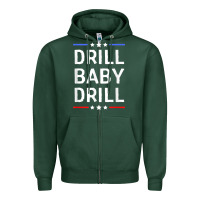 Sports Green drill baby drill t shirt support usa energy independence t shirt Zipper Hoodie - linhVisuals
