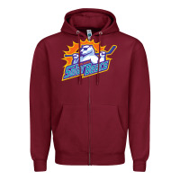 Burgundy orlando solar bears Zipper Hoodie - linhVisuals