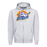 Heather Grey orlando solar bears Zipper Hoodie - linhVisuals