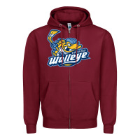Burgundy toledo walleye Zipper Hoodie - linhVisuals