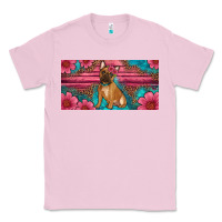 Bubblegum Pink french bulldog floral license plate Classic Tee - Artiststas