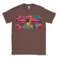Chestnut french bulldog floral license plate Classic Tee - Artiststas