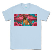 Dusty Blue french bulldog floral license plate Classic Tee - Artiststas