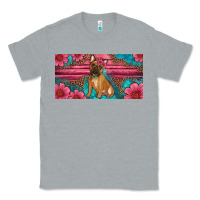 Heather Grey french bulldog floral license plate Classic Tee - Artiststas