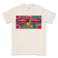 Natural french bulldog floral license plate Classic Tee - Artiststas
