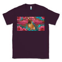 Plum french bulldog floral license plate Classic Tee - Artiststas