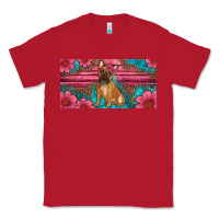 Red french bulldog floral license plate Classic Tee - Artiststas