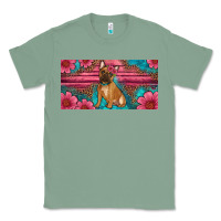 Sage french bulldog floral license plate Classic Tee - Artiststas