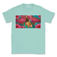 Seafoam french bulldog floral license plate Classic Tee - Artiststas