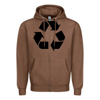 Chestnut Recycle Zipper Hoodie - linhVisuals