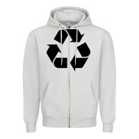 Dove Grey Recycle Zipper Hoodie - linhVisuals