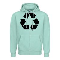 Seafoam Recycle Zipper Hoodie - linhVisuals