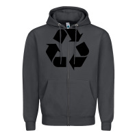 Smoke Recycle Zipper Hoodie - linhVisuals