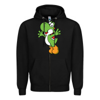 Black yoshi Zipper Hoodie - linhVisuals