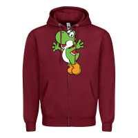 Burgundy yoshi Zipper Hoodie - linhVisuals