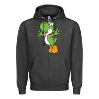 Charcoal Heather yoshi Zipper Hoodie - linhVisuals