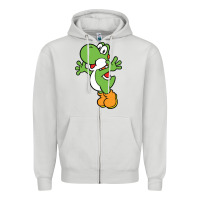 Dove Grey yoshi Zipper Hoodie - linhVisuals