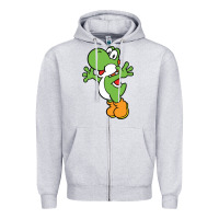 Heather Grey yoshi Zipper Hoodie - linhVisuals