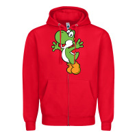 Red yoshi Zipper Hoodie - linhVisuals