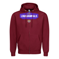 Burgundy LSU Louisianimals Zipper Hoodie - linhVisuals