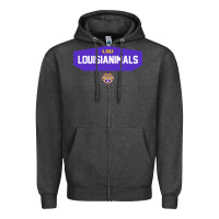 Charcoal Heather LSU Louisianimals Zipper Hoodie - linhVisuals