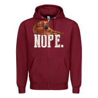 Burgundy nope lazy rhodesian ridgeback t shirt dog lover gift tee Zipper Hoodie - linhVisuals