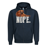 Navy nope lazy rhodesian ridgeback t shirt dog lover gift tee Zipper Hoodie - linhVisuals