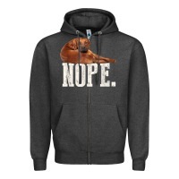 Charcoal Heather nope lazy rhodesian ridgeback t shirt dog lover gift tee Zipper Hoodie - linhVisuals