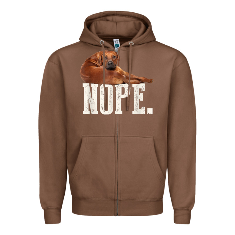 Nope Lazy Rhodesian Ridgeback T Shirt Dog Lover Gift Tee Zipper Hoodie by linhVisuals | Teevron