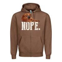 Chestnut nope lazy rhodesian ridgeback t shirt dog lover gift tee Zipper Hoodie - linhVisuals