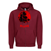 Burgundy Melvins Zipper Hoodie - linhVisuals