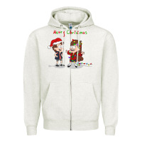 Oatmeal Heather gravity falls merry christmas amino Zipper Hoodie - linhVisuals