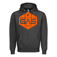 Charcoal Heather beratnas gas Zipper Hoodie - linhVisuals
