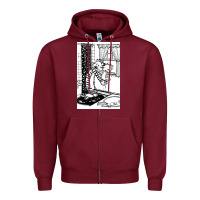 Burgundy calvin Zipper Hoodie - linhVisuals