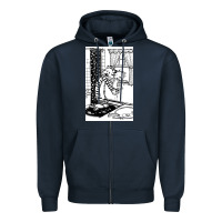 Navy calvin Zipper Hoodie - linhVisuals