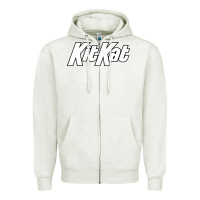 Oatmeal Heather KitKat Vintage Zipper Hoodie - linhVisuals