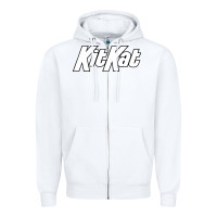 White KitKat Vintage Zipper Hoodie - linhVisuals