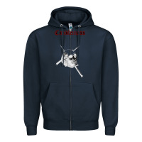 Navy candlemass Zipper Hoodie - linhVisuals