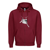 Burgundy candlemass Zipper Hoodie - linhVisuals