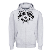 Heather Grey mama tried guns Zipper Hoodie - linhVisuals