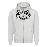 Dove Grey mama tried guns Zipper Hoodie - linhVisuals