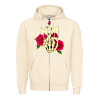 Sandshell motionless in white Zipper Hoodie - linhVisuals