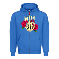 True Royal motionless in white Zipper Hoodie - linhVisuals