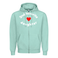 Seafoam funny 2nd second child   daughter for 2nd favorite kid sweatshirt Zipper Hoodie - linhVisuals